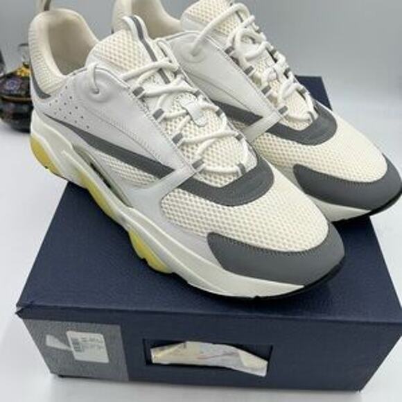 Men's Dior B 22 white/gray sneakers size 51 made in Italy - Picture 1 of 16
